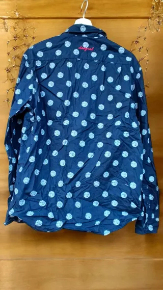 Camisa Desigual Estampada Azul Talla L