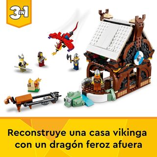 LEGO 31132 Creator 3en1 Barco Vikingo y Midgard