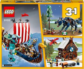 LEGO 31132 Creator 3en1 Barco Vikingo y Midgard