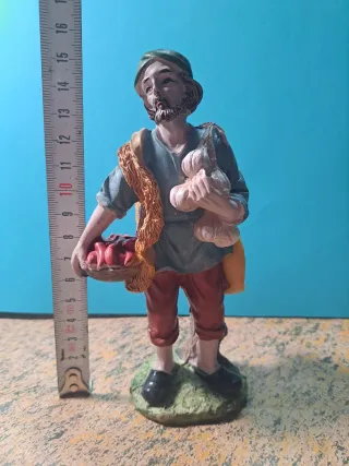 Figura Belén Hombre con Cesta de verduras