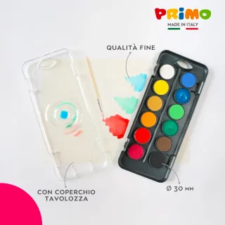 Acquerelli per Bambini 12 Colori + 1 Pennello