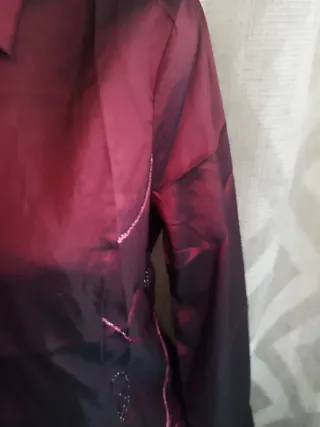 Camisa entallada rojo tornasol