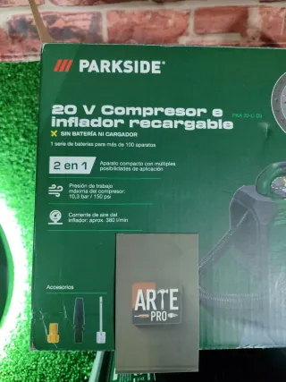 Compresor Inflador Parkside Recargable