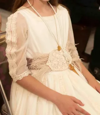 Vestido de Comunión Blanco Niña Encaje