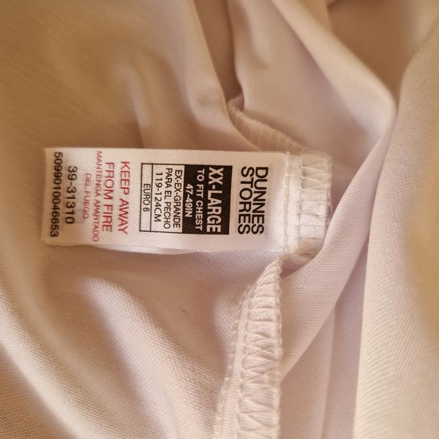 Camicia Elastica Bianca Taglia XXL