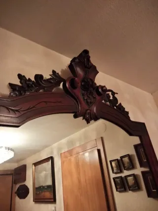 Espejo Antiguo Caoba Isabelino