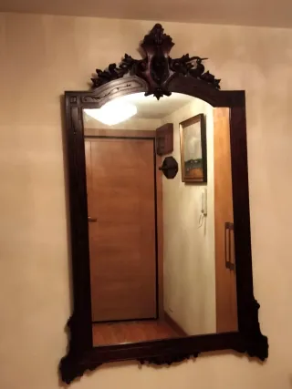 Espejo Antiguo Caoba Isabelino