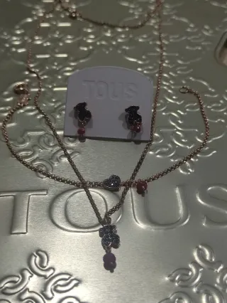 Conjunto Tous 3 piezas oro rosa