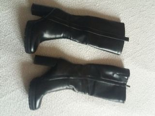 Stivali neri con plateau e tacco 36