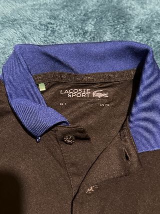 Polo Lacoste Negro y Azul