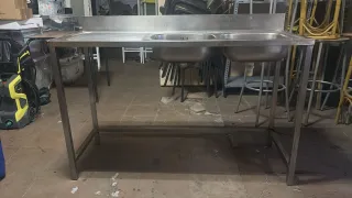 Fregadero industrial doble seno