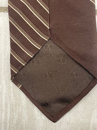 Cravatta Valentino seta marrone oro