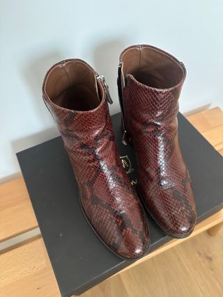 Botines Massimo Dutti Piel Serpiente Talla 38