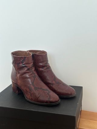 Botines Massimo Dutti Piel Serpiente Talla 38