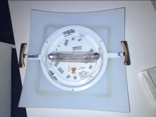 Lámpara de techo cuadrada de cristal