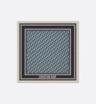 Pañuelo Seda Dior Beige y Azul