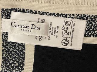 Pañuelo Seda Dior Beige y Azul