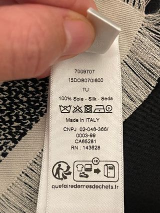 Pañuelo Seda Dior Beige y Azul