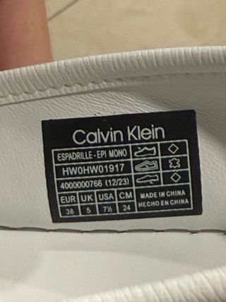 Alpargatas Calvin Klein Blancas