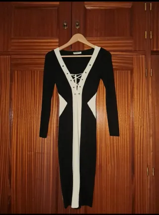 Vestido Negro y Blanco talla L/KL