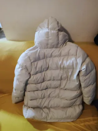 Plumas beige mujer L XL