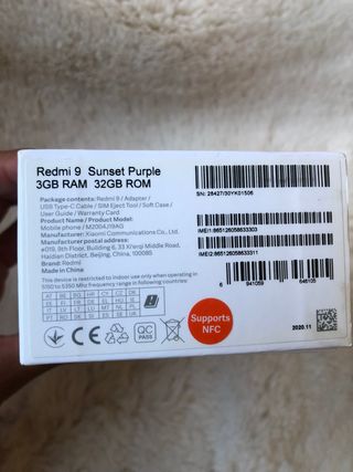 Xiaomi Redmi Note 9 Negro