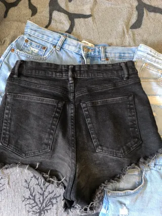 Lote 3 shorts vaqueros mujer Pull&Bear