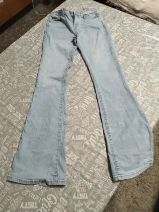 Pantalones flare vaqueros para chica
