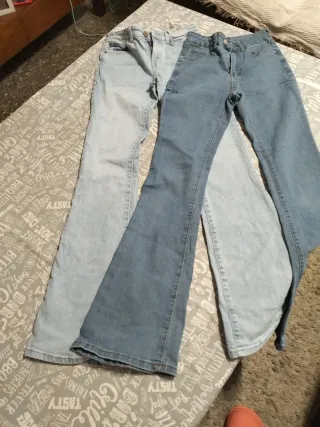 Pantalones flare vaqueros para chica
