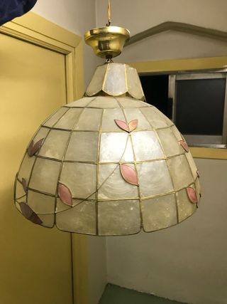 Lámpara de techo vintage cristal y metal