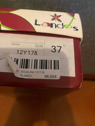 Merceditas Landos Blancas Talla 37