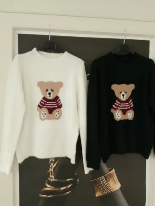 Maglia in lanetta con orsetto