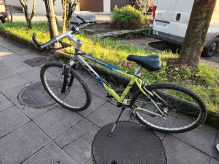 Bicicleta de montaña verde