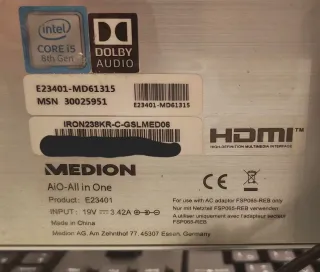 Ordenador Medion Todo En Uno i5