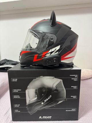 Casco LS2 FF800 Storm 2 Negro Rojo
