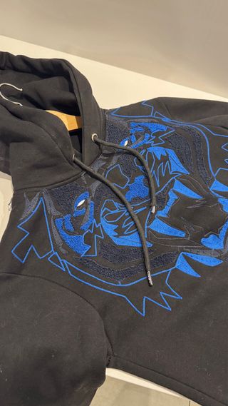 Sudadera Kenzo Negra y Azul Bordada