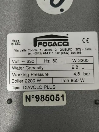 Limpiador a vapor Fogacci Di4Volo Plus
