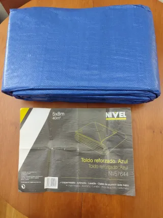 Tessuto per tende rinforzato blu 5x8m (40m²)