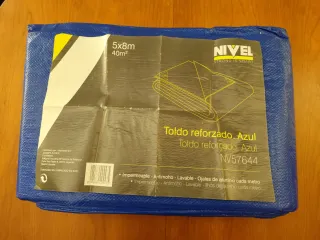 Tessuto per tende rinforzato blu 5x8m (40m²)