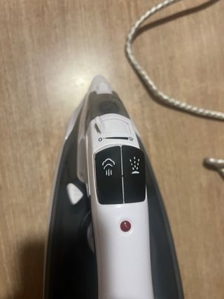 Plancha de vapor blanca y gris