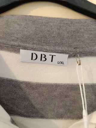 Jersey rayas DBT gris y blanco Talla L