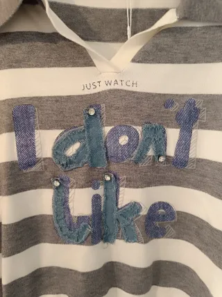 Jersey rayas DBT gris y blanco Talla L