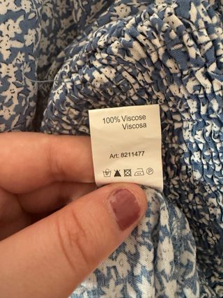 Pantalón palazzo azul y blanco T. única elástico