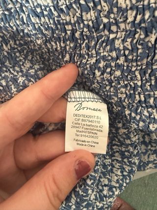 Pantalón palazzo azul y blanco T. única elástico