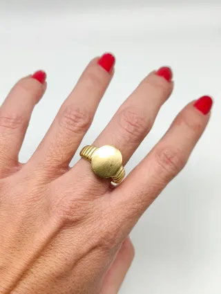 Anillo Sello Oval Mujer Oro 18kt