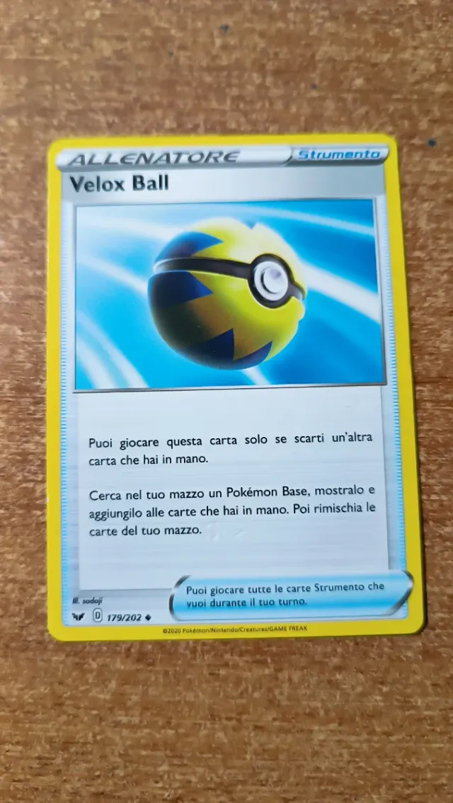 Carta Pokémon Velox Ball Strumento