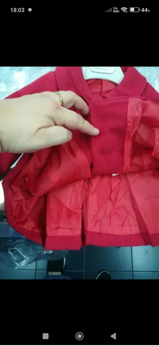 Cappottino neonata rosso