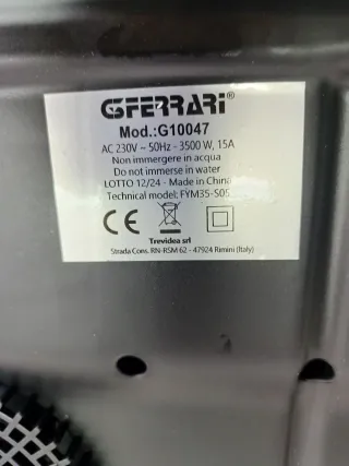 Estufa Inducción Doble GFERRARI Digital