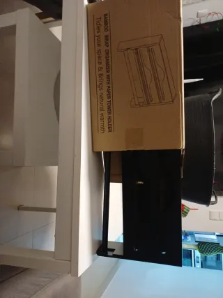 Organizador de cocina de madera negro