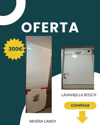 Nevera Candy y Lavavajillas Bosch